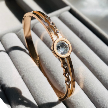 Rose Gold Bracelet with Stone