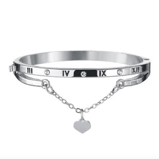 Roman Numerical Silver Bracelet