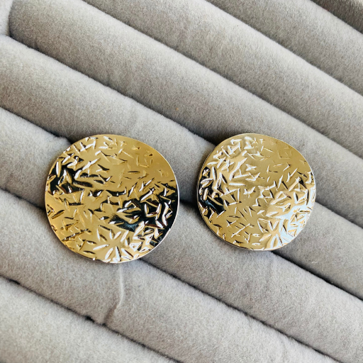 Silver Round Earrings