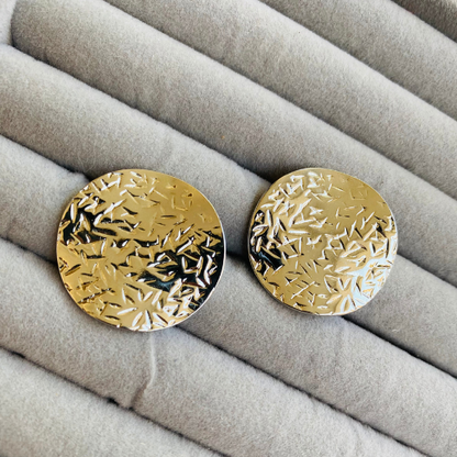 Silver Round Earrings