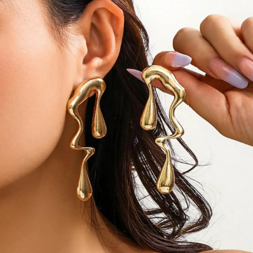 Water droplet Statement Earrings