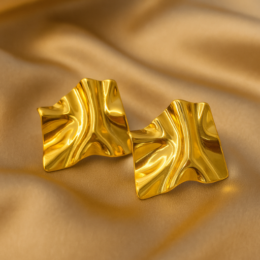 Solid Shape Blended Rectangle Earrings