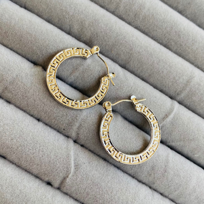 Silver Roman Styled Round Hoops