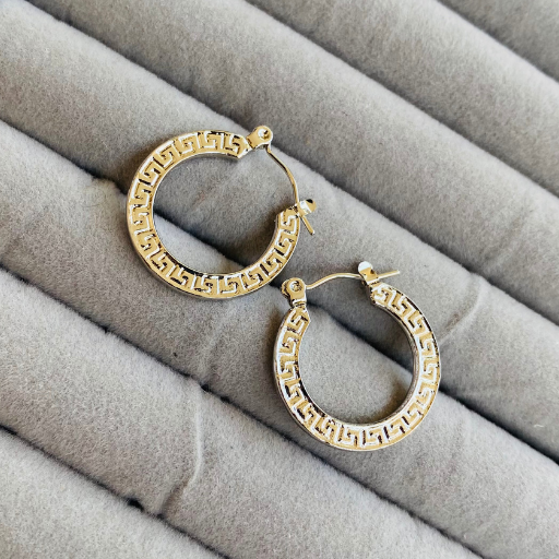 Silver Roman Styled Round Hoops