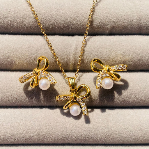 Bow Pendant Set