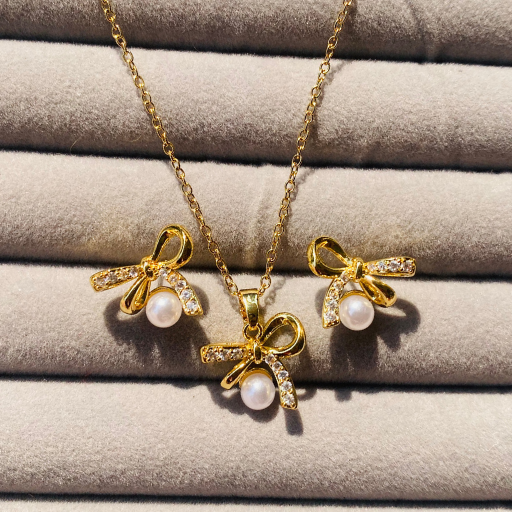 Bow Pendant Set