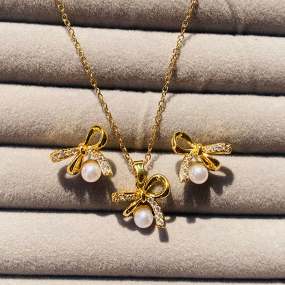Bow Pendant Set
