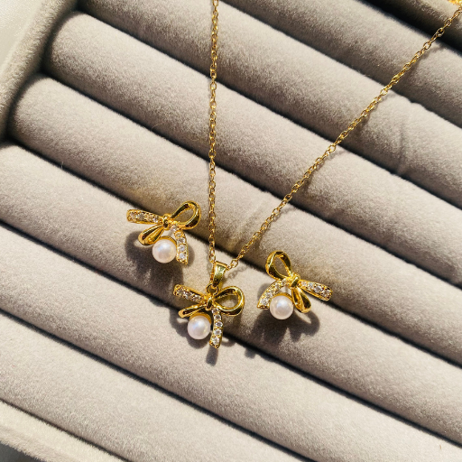 Bow Pendant Set