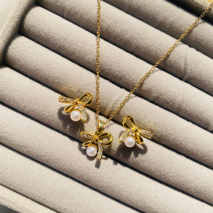 Bow Pendant Set