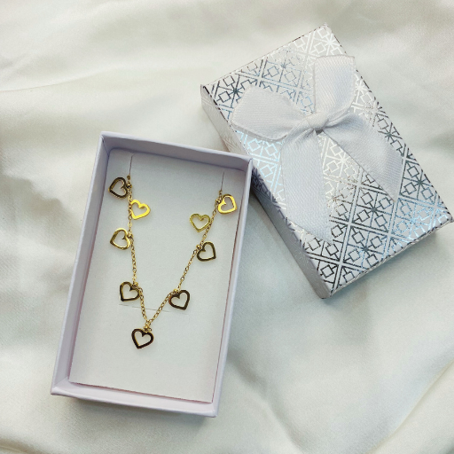 Minimal Heart Pendant Set