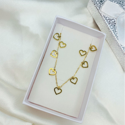 Minimal Heart Pendant Set