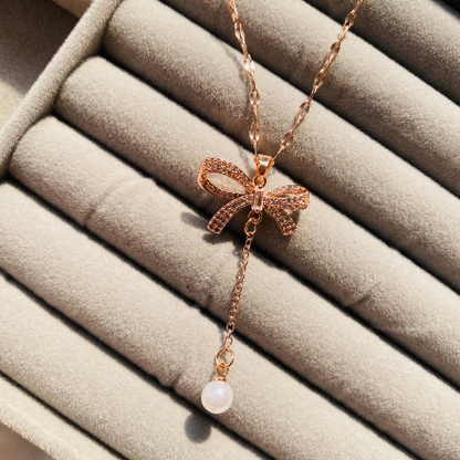 Pink Heart Stone Pendant with Wings