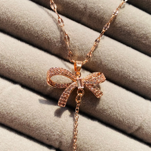 RoseGold Bow with Pearl