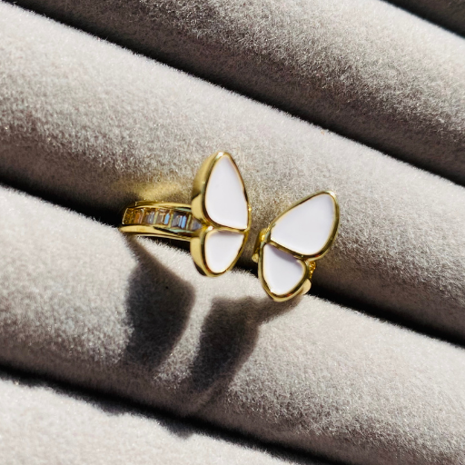Adjustable Butterfly with AD studded Ring