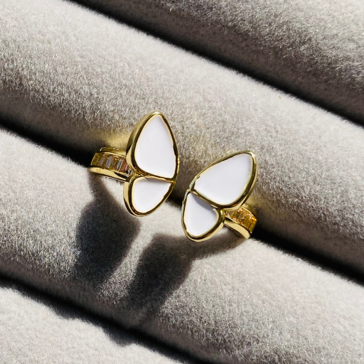 Adjustable Butterfly with AD studded Ring