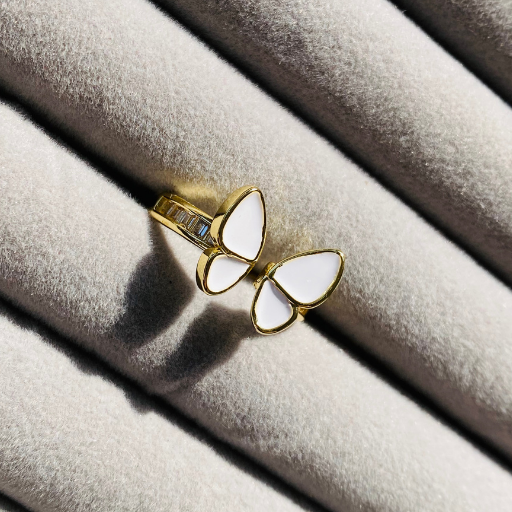 Adjustable Butterfly with AD studded Ring
